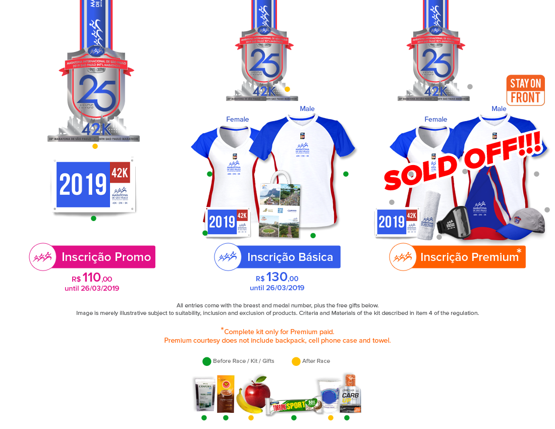 Kit Sao Paulo International Marathon 2019