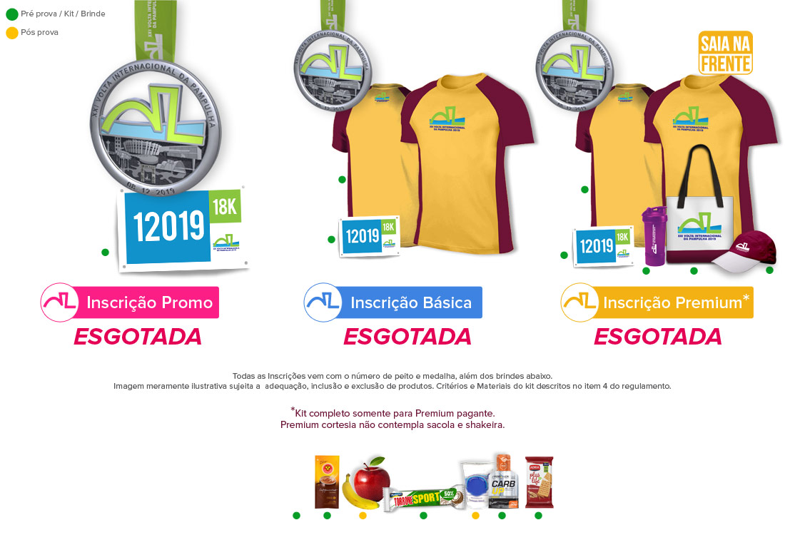 Kit XXI Volta Internacional da Pampulha 2019