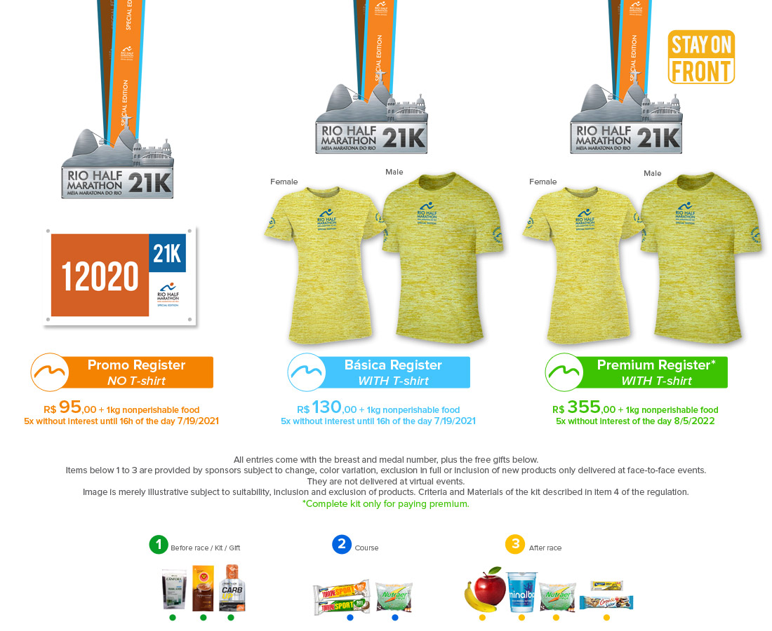 Kit 24ª Rio Int'l Half Marathon - Meia Maratona Int'l do Rio Special Edition