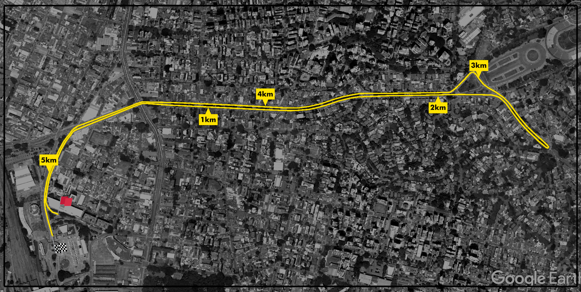 Percurso Corrida e Caminhada